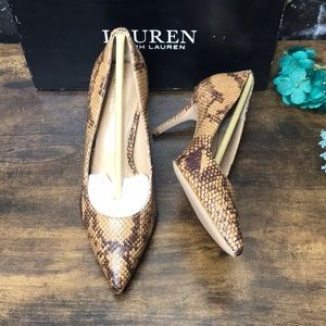Lauren Ralph Lauren Lanette Pointed-Toe Pumps Buff 5M